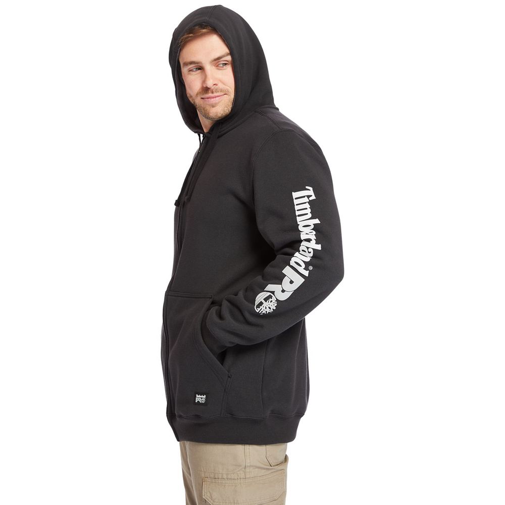 Hanorac Timberland Barbati Negrii - Pro® Big & Tall Hood Honcho Full-Zip Hoodie - Romania - ECBINK03